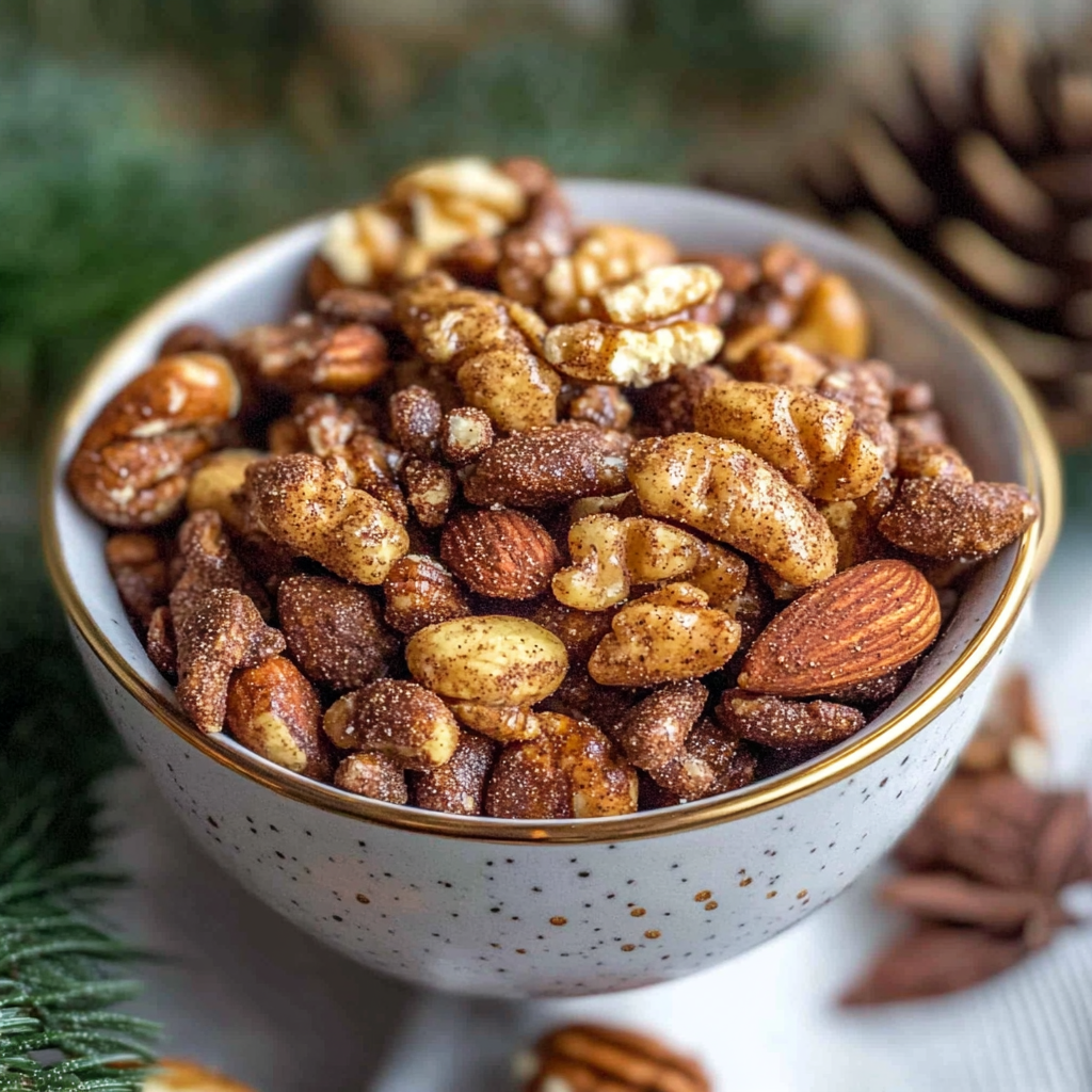 Recipe preparation for Holiday Spiced Nut Clusters