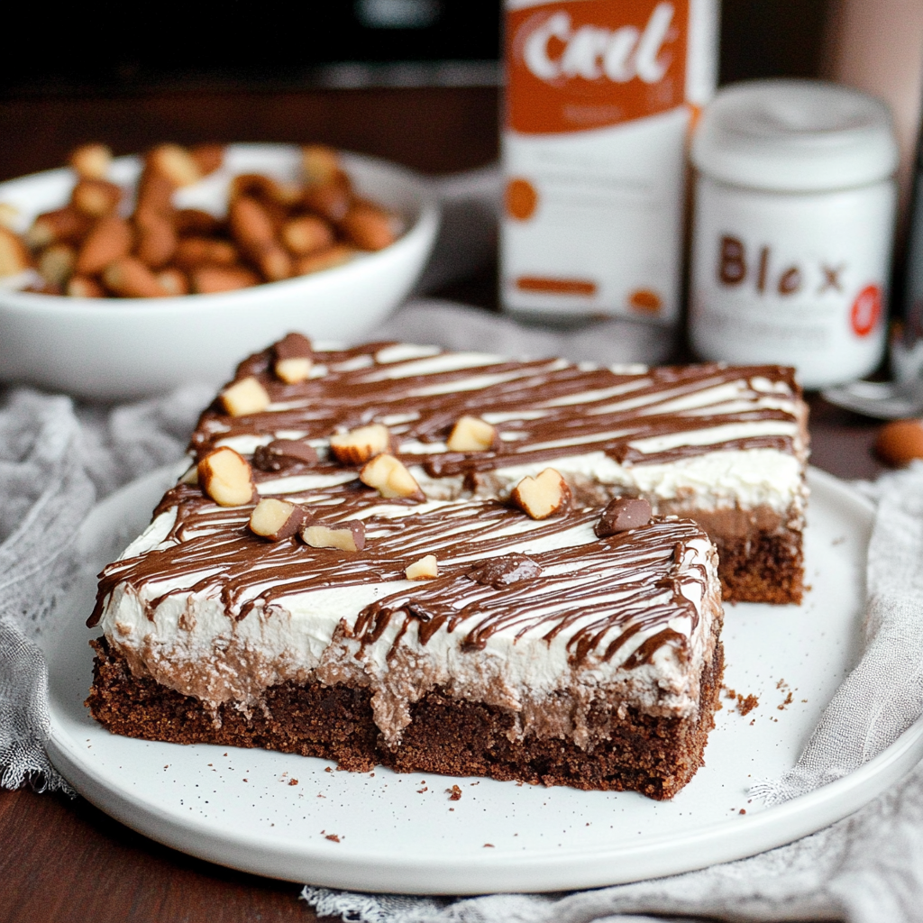 Recipe preparation for Nutella Cheesecake Bars