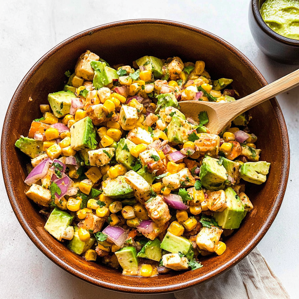 Recipe preparation for Avocado Corn Salad