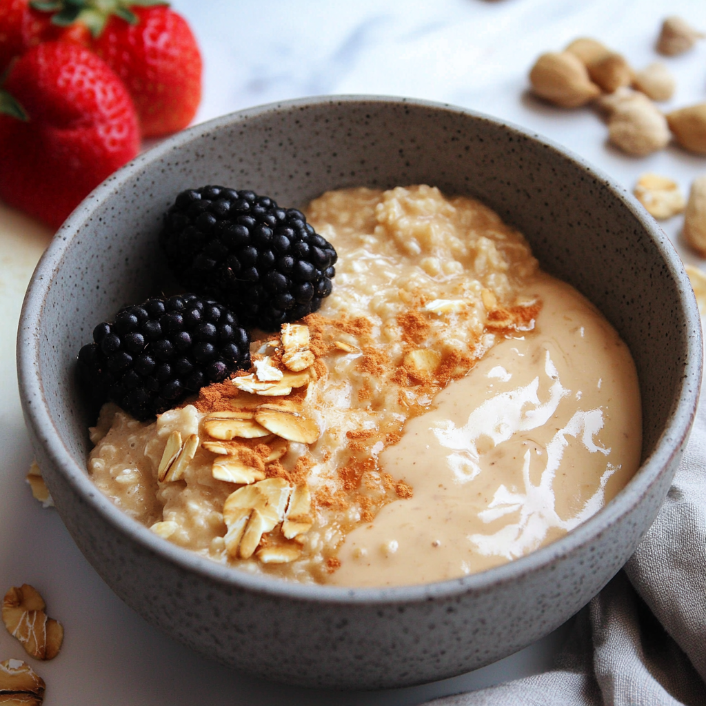 Recipe preparation for Baked Vanilla Custard Oatmeal