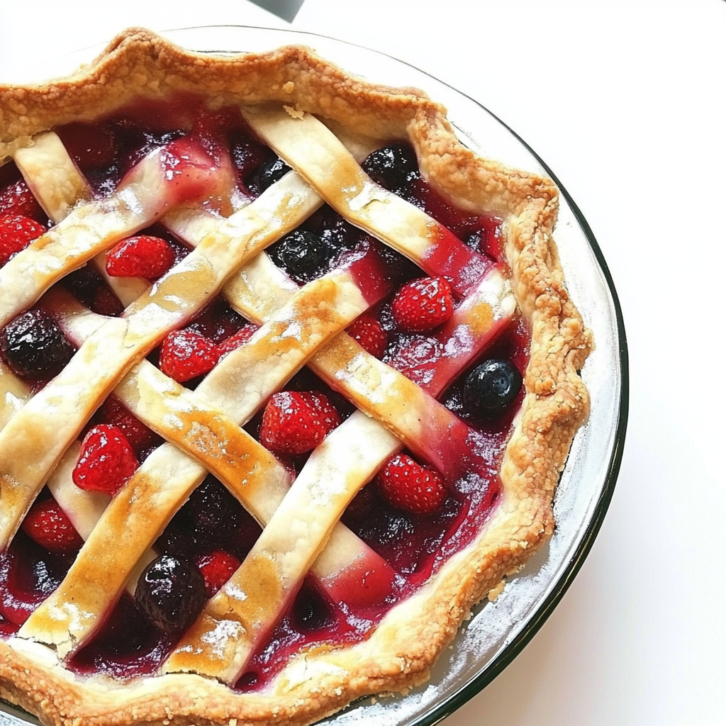 Recipe preparation for Pomegranate Pie