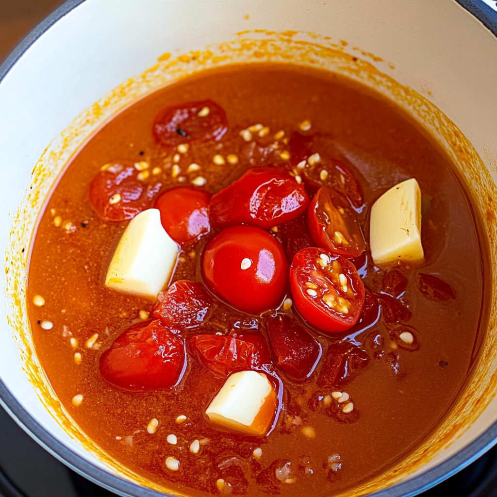 Recipe preparation for Fermented Tomato Soup