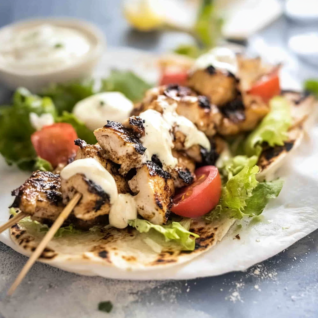 Recipe preparation for Chicken Souvlaki