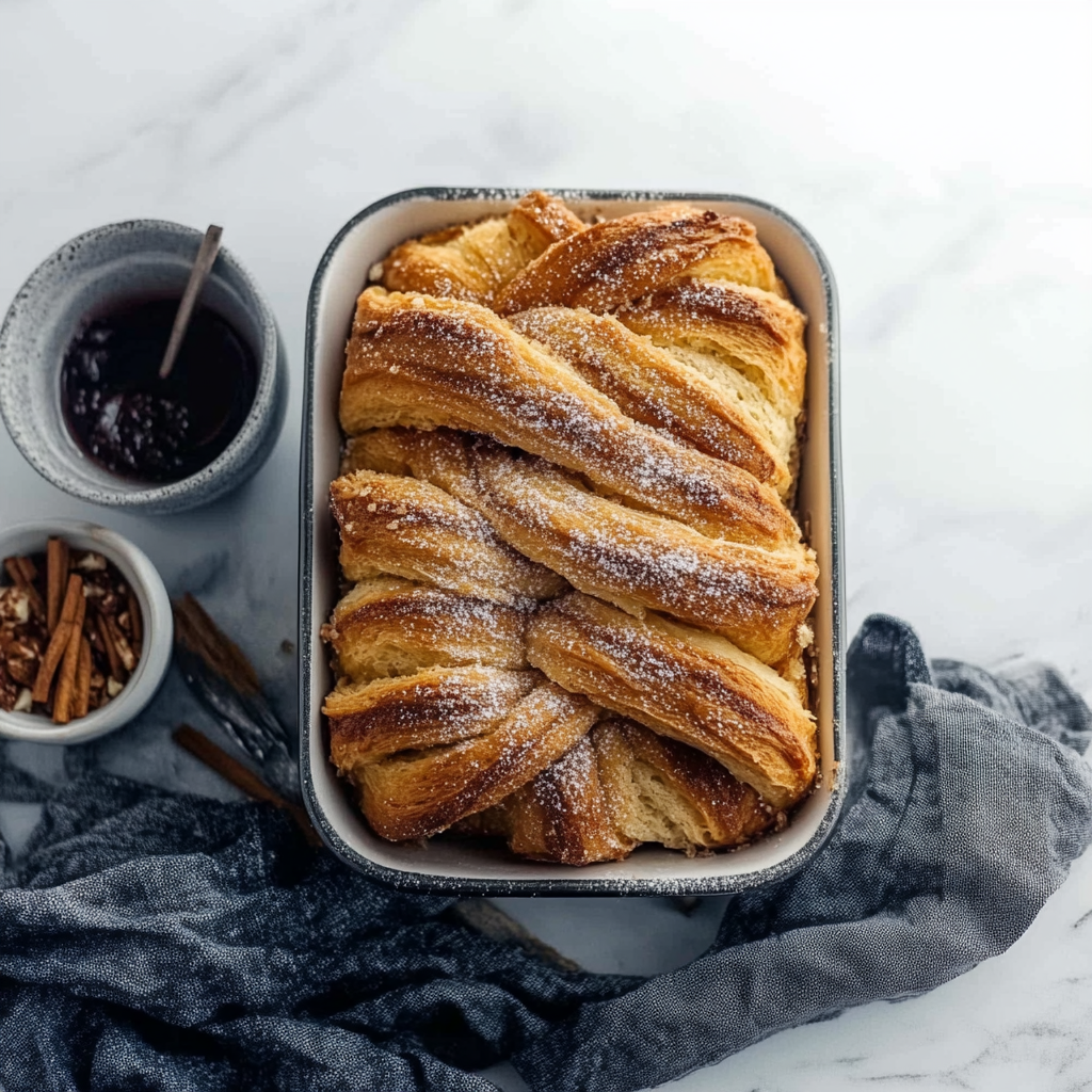 Recipe preparation for Cinnamon Sugar Breakfast Pull-Apart Bread