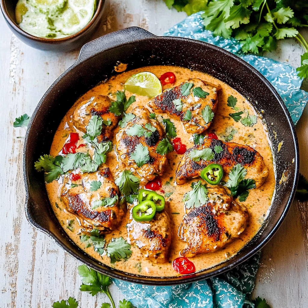 Recipe preparation for Chicken in Coconut Milk Sauce