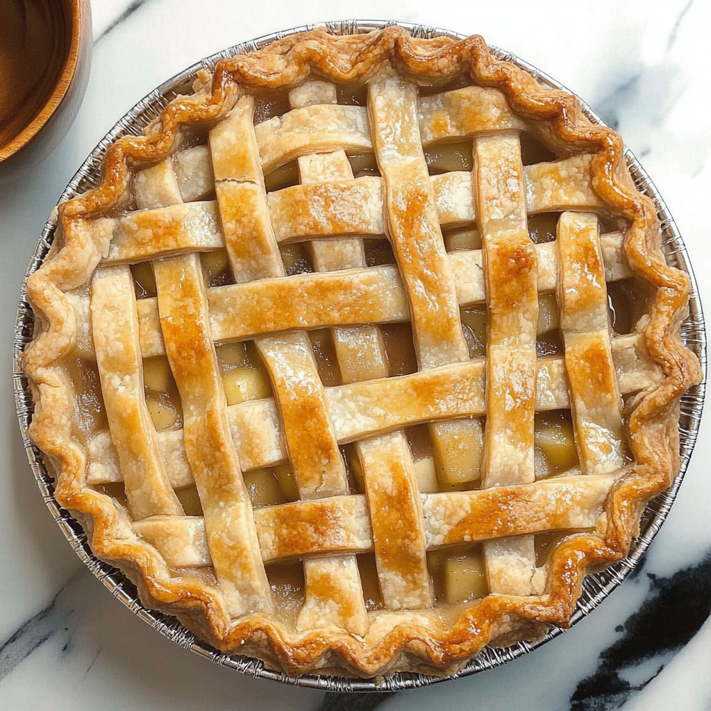 Recipe preparation for Apple Pie with Lattice Crust