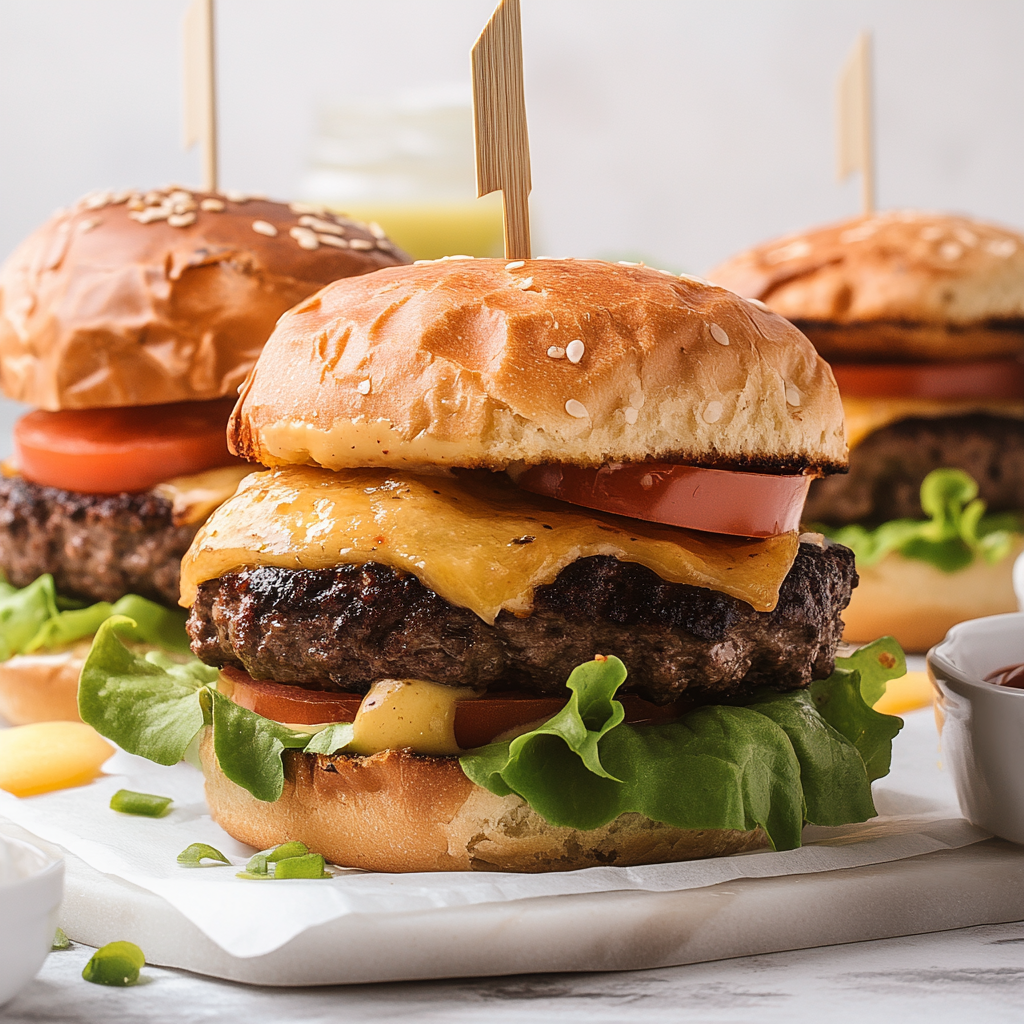 Recipe preparation for Lipton Onion Soup Burger