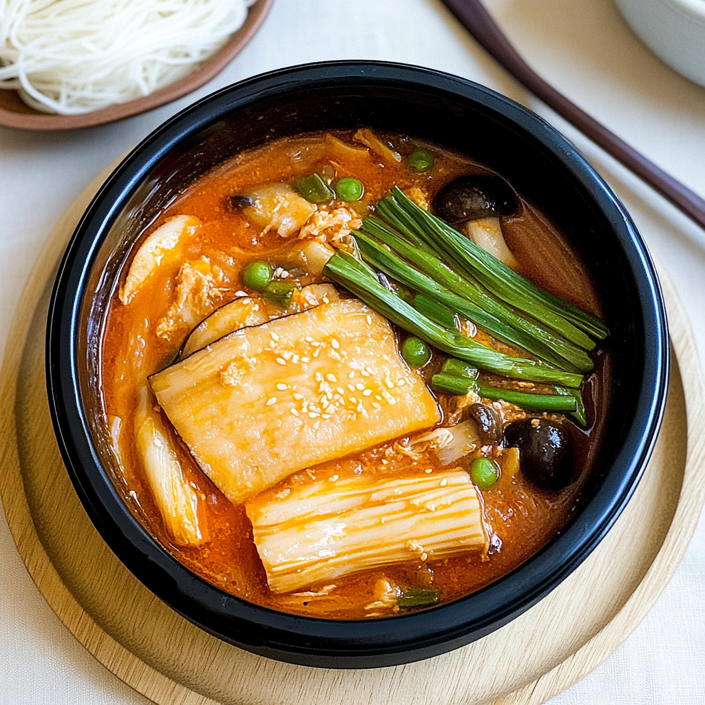 Recipe preparation for Enoki Mushroom Soup