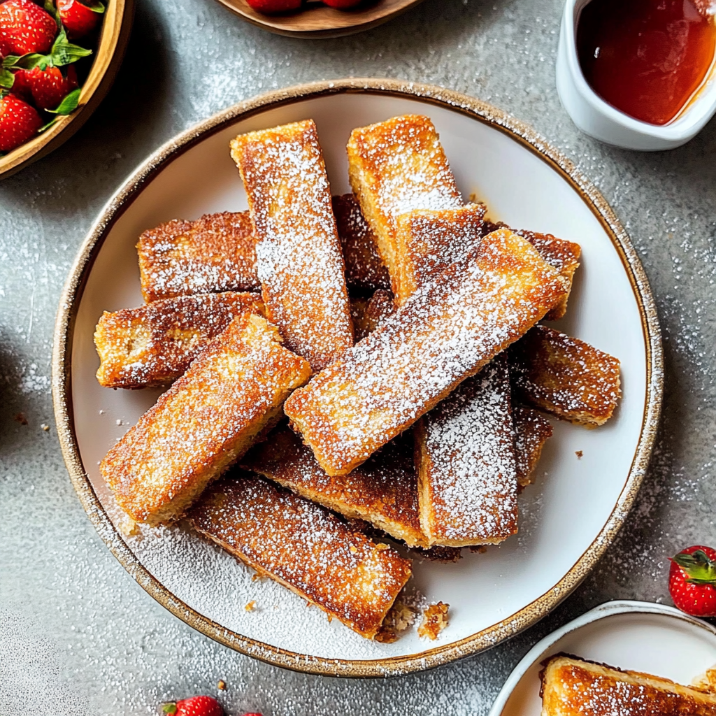 Recipe preparation for French Toast Sticks