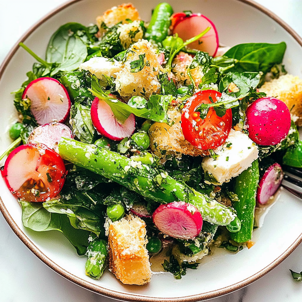 Recipe preparation for Spring Mediterranean Panzanella