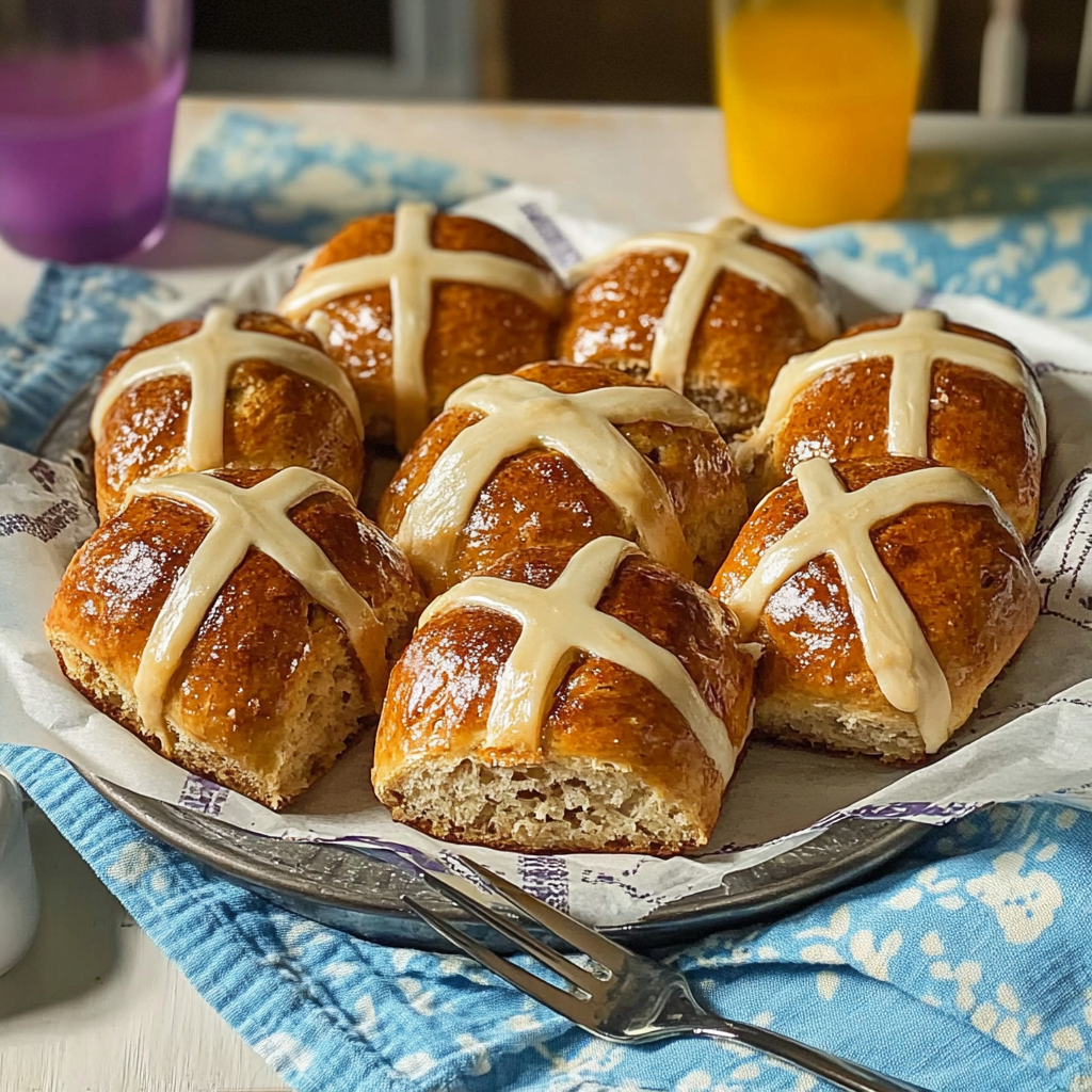 Recipe preparation for Easter Spiced Hot Cross Buns