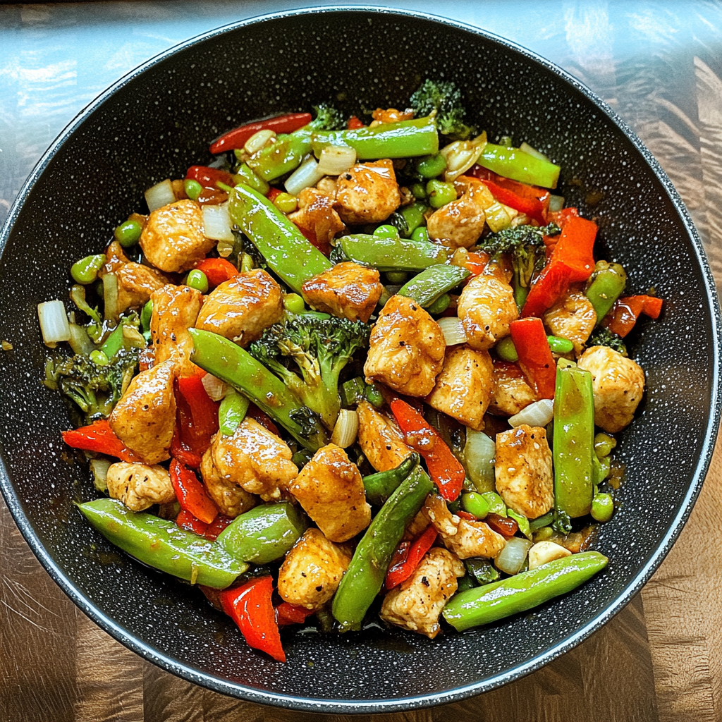 Recipe preparation for Teriyaki Chicken Stir-Fry