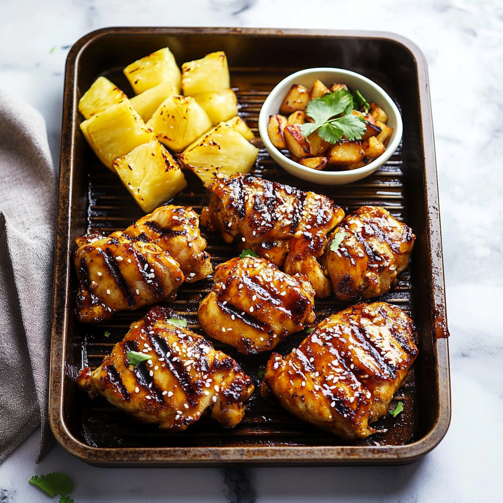 Recipe preparation for Pineapple Teriyaki Chicken