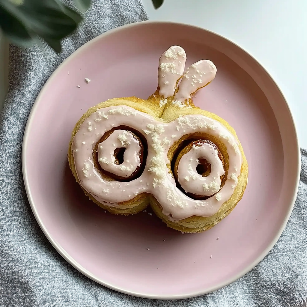 Recipe preparation for Iced Bunny Cinnamon Rolls